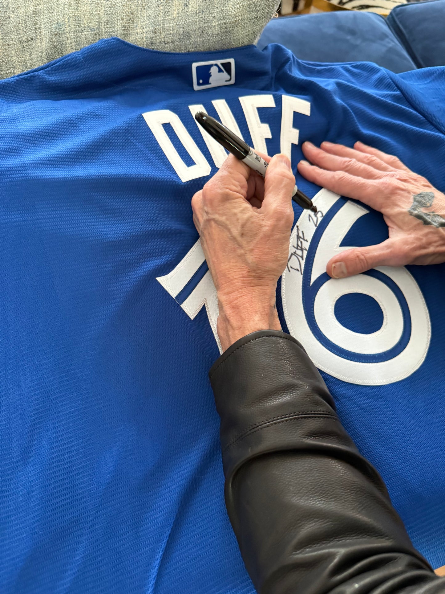 MLB Toronto Blue Jays Jersey (Dark Blue) - Signed